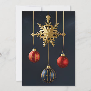 Elegant Christmas Ornaments Holiday Card