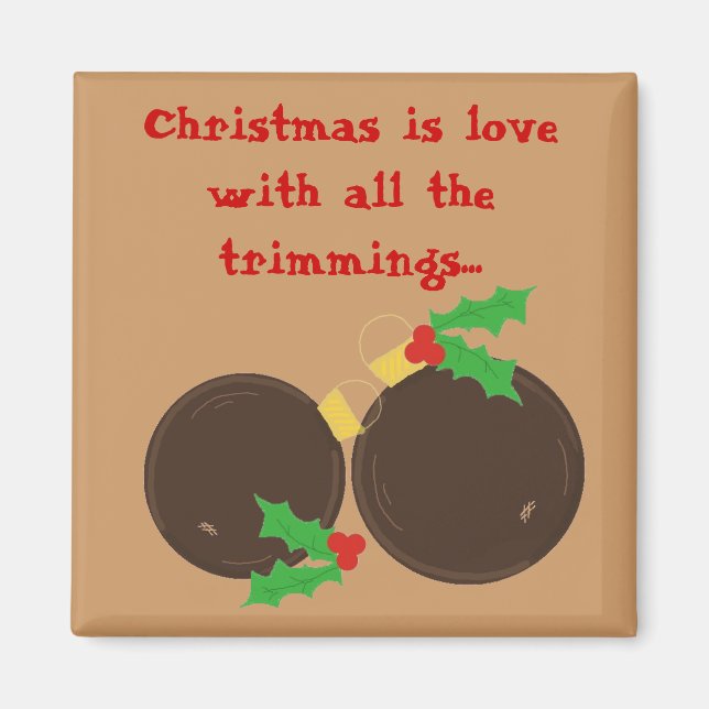 Elegant Christmas Ornaments Magnet (Front)