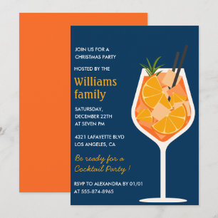Elegant Christmas Party  Cocktail Modern Invitation