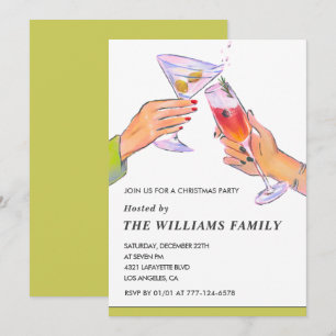 Elegant Christmas Party  Cocktail Party Invitation