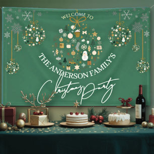 Elegant Christmas Party Festive Holiday Minimalist Banner