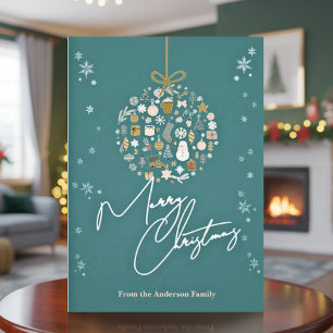 Elegant Christmas Party Festive Holiday Minimalist Card