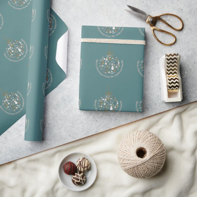 Elegant Christmas Party Festive Holiday Minimalist Wrapping Paper (Crafts)