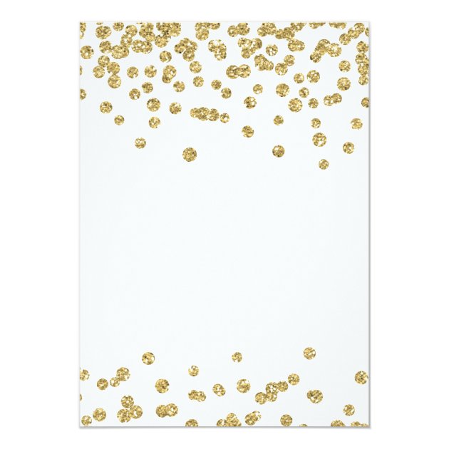 Elegant Christmas Party Gold Glitter Confetti Invitation