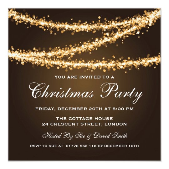 elegant holiday party company invitation zazzle com