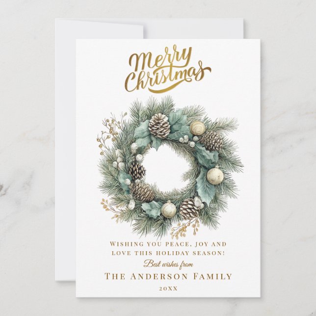 Elegant Christmas  Party Holiday Card (Front)