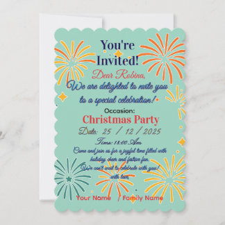 Elegant Christmas Party Invitation 