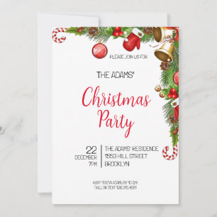 Elegant Christmas Party Invitation