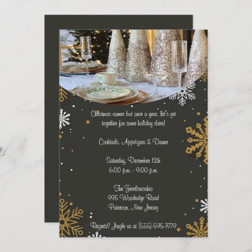 Elegant Christmas Party Invitation