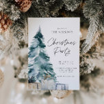 Elegant Christmas Party Invitation<br><div class="desc">Elegant Family Christmas Party invitation designed with a watercolor Christmas tree. Most lettering is editable - click the "Customize Further" button to edit. Matching items in our store Cava party design</div>