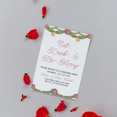 Elegant Christmas Party Invitation