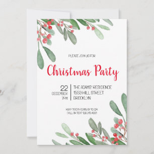 Elegant Christmas Party Invitation