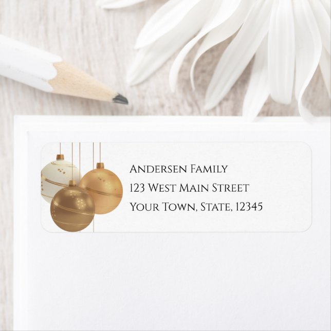 Elegant Christmas Party Invitation Label (Insitu)