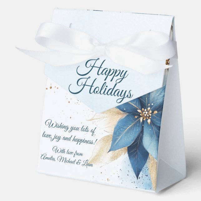 Elegant Christmas Party Modern Favor Boxes (Front)