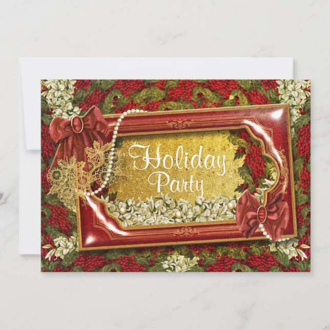 Elegant Christmas party office customizable Invitation (Front)