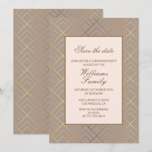 Elegant Christmas Party Save the date Invitation