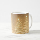 Elegant Christmas Party Sparkling Trees Copper  Coffee Mug (Front Right)