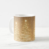 Elegant Christmas Party Sparkling Trees Copper  Coffee Mug (Front Left)
