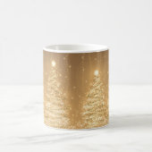 Elegant Christmas Party Sparkling Trees Copper  Coffee Mug (Center)