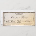 Elegant Christmas Party Ticket Invitation at Zazzle
