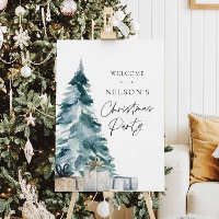 Elegant Christmas Party Welcome Sign Foam Boards