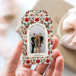 Elegant Christmas Personalized Photo Gift Tags