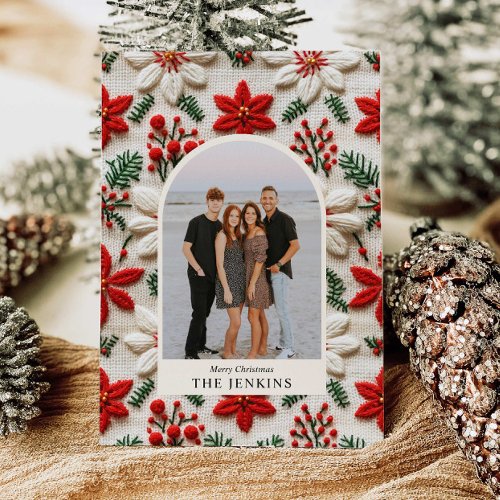 Elegant Christmas Photo Arch  Holiday Card