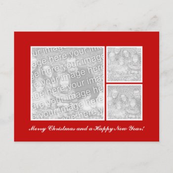 Elegant Christmas Photo Postcard Template by photoedit at Zazzle