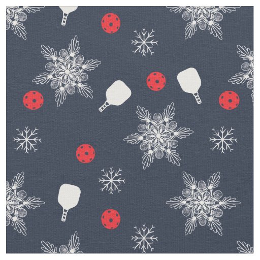 Elegant Christmas pickleball pattern, Fabric