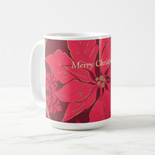 Elegant Christmas Poinsettia -  Coffee Mug