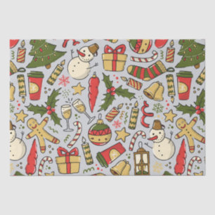 Elegant Christmas Print   Festive Holiday Design Tissue Paper
