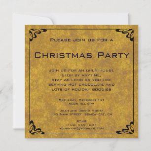 Elegant Christmas Reindeer Holiday Party Invitation