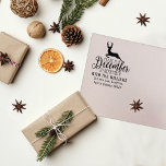 Elegant Christmas Return Address, Deer  Rubber Stamp<br><div class="desc">This "Christmas" rubber stamp features a quote,  a custom family name and address.</div>