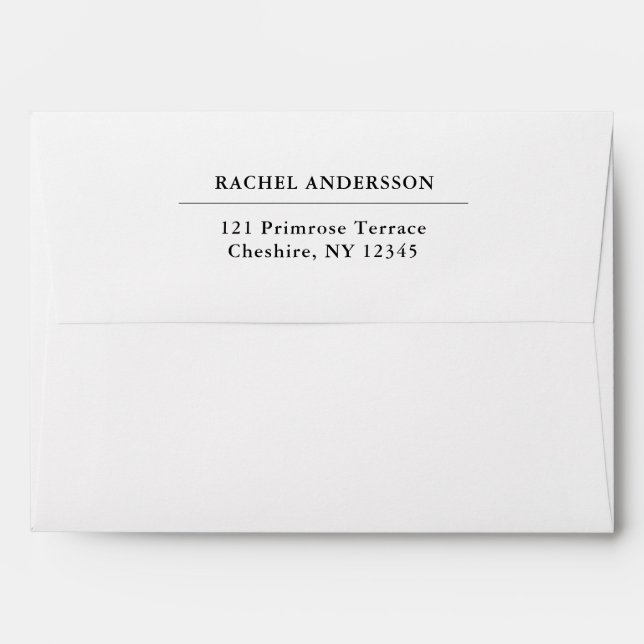 Elegant Christmas Return Address Envelope (Back (Top Flap))