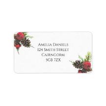 Elegant Christmas Return Address Label