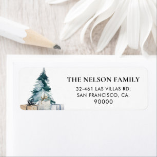 Elegant Christmas Return Address Label