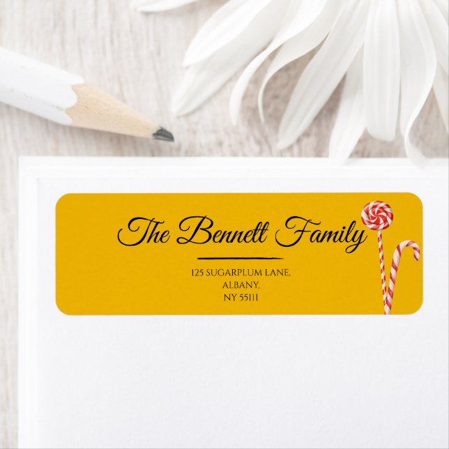 Elegant Christmas Return Address Label | Stylish (Insitu)