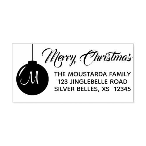 Elegant Christmas Return Address Stamp Ornament