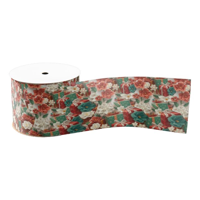 Elegant Christmas Ribbon - Design with Gifts (Spool)