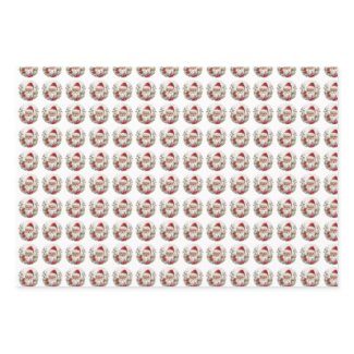 Elegant Christmas Santa Decor Wrapping Paper Sheets