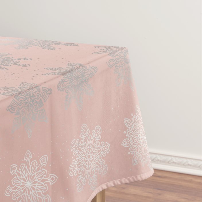 Christmas Table Cloth Wipe Clean Xmas Snowflake Red Silver Gold Cover PVC