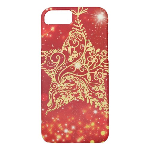 Elegant Christmas Stars iPhone 87 Case