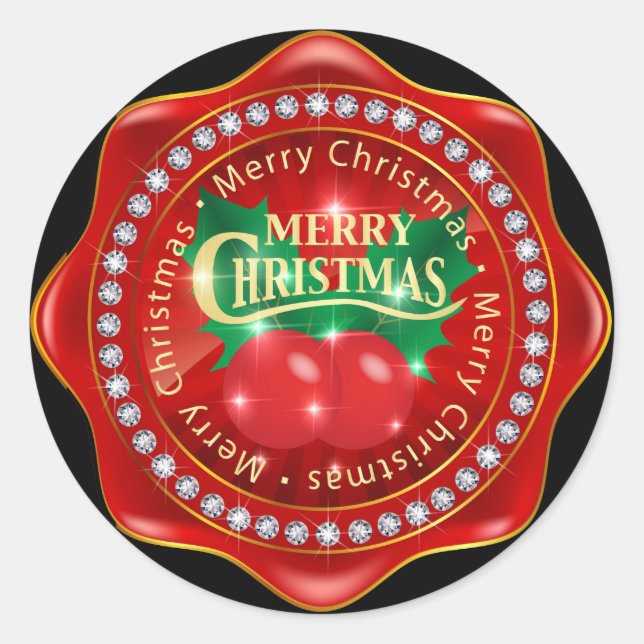Elegant Christmas Sticker - SRF (Front)