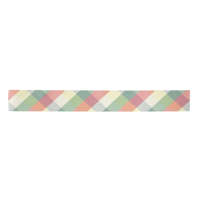 Elegant Christmas Stripe Patterned  Satin Ribbon (Front)
