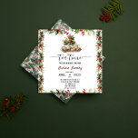 Elegant Christmas Tea Party Floral Bridal Shower Invitation<br><div class="desc">Christmas Bridal Shower Invitations Celebrate in style with our Elegant Christmas Tea Party Floral Bridal Shower Invitation. Perfect for a festive and sophisticated bridal shower, this invitation combines the elegance of a tea party with the warmth of Christmas flowers. Featuring a stunning blend of seasonal greenery, delicate flowers, and refined...</div>