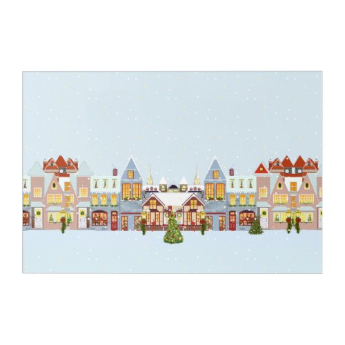 Elegant Christmas Town Acrylic Print