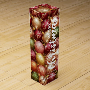 Elegant Christmas Tree Baubles Decoration Wine Box