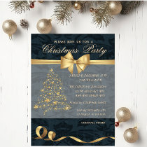 Elegant Christmas Tree ,Bow,Christmas Party Invitation