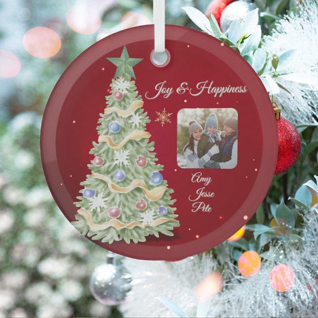 Elegant Christmas Tree  Cermic Ornament (Creator Uploaded)