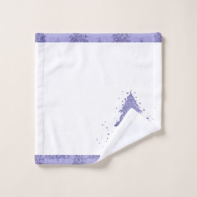 Elegant Christmas Tree | Charming Lavender Purple Bath Towel Set (Wash Cloth)